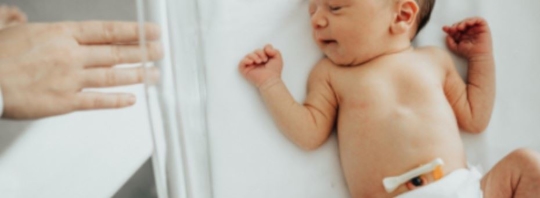 Newborn baby lying down