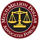 Multi-Million Dollar Advocates Forum recognition for Portland injury lawyer Angel Law